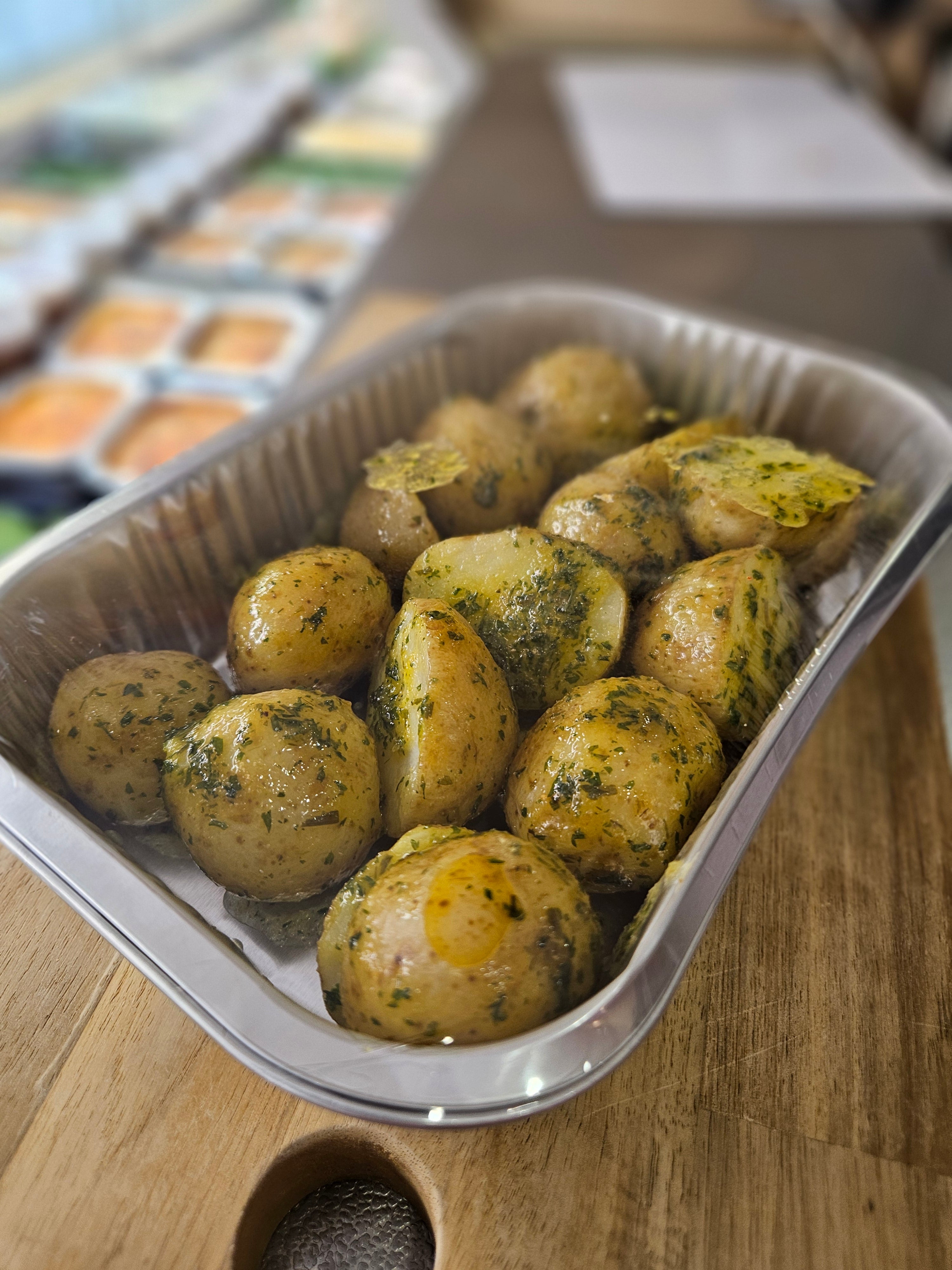 Garlic Baby boiled potatoes gluten free £3.49 (each) 400g
