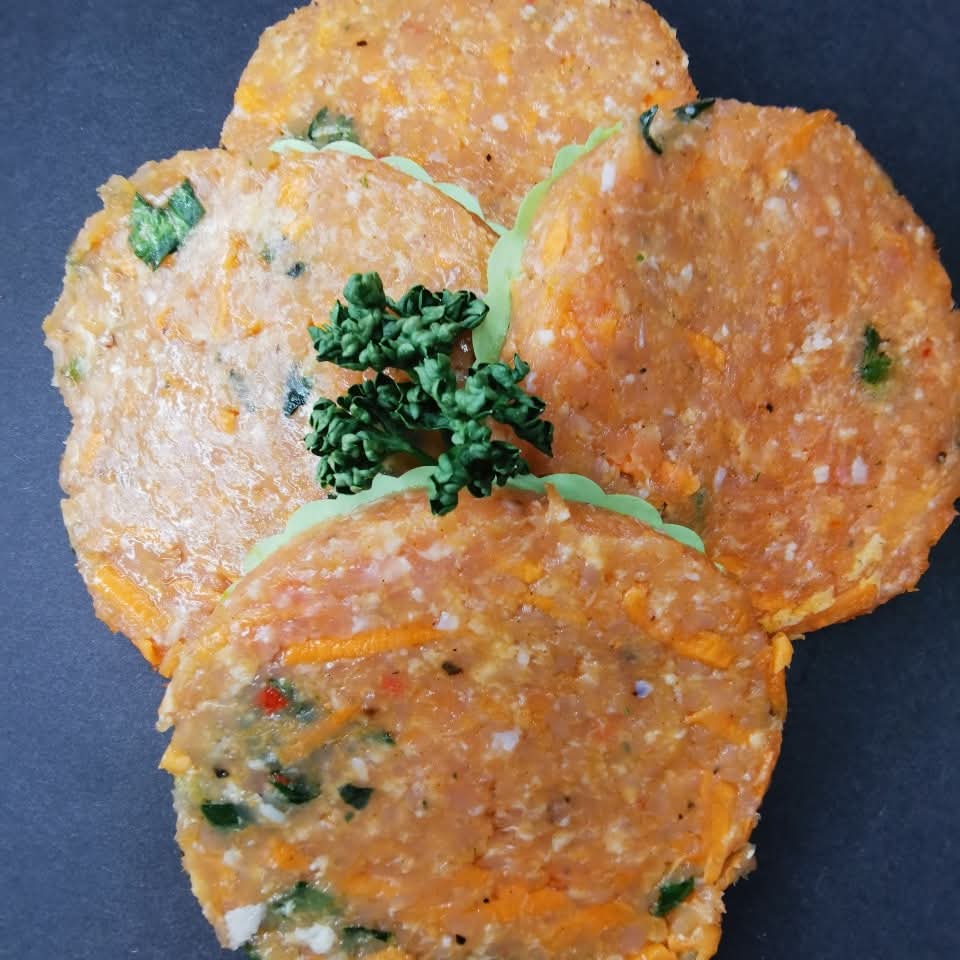 Turkey Burgers with spinach & sweet potato gluten free