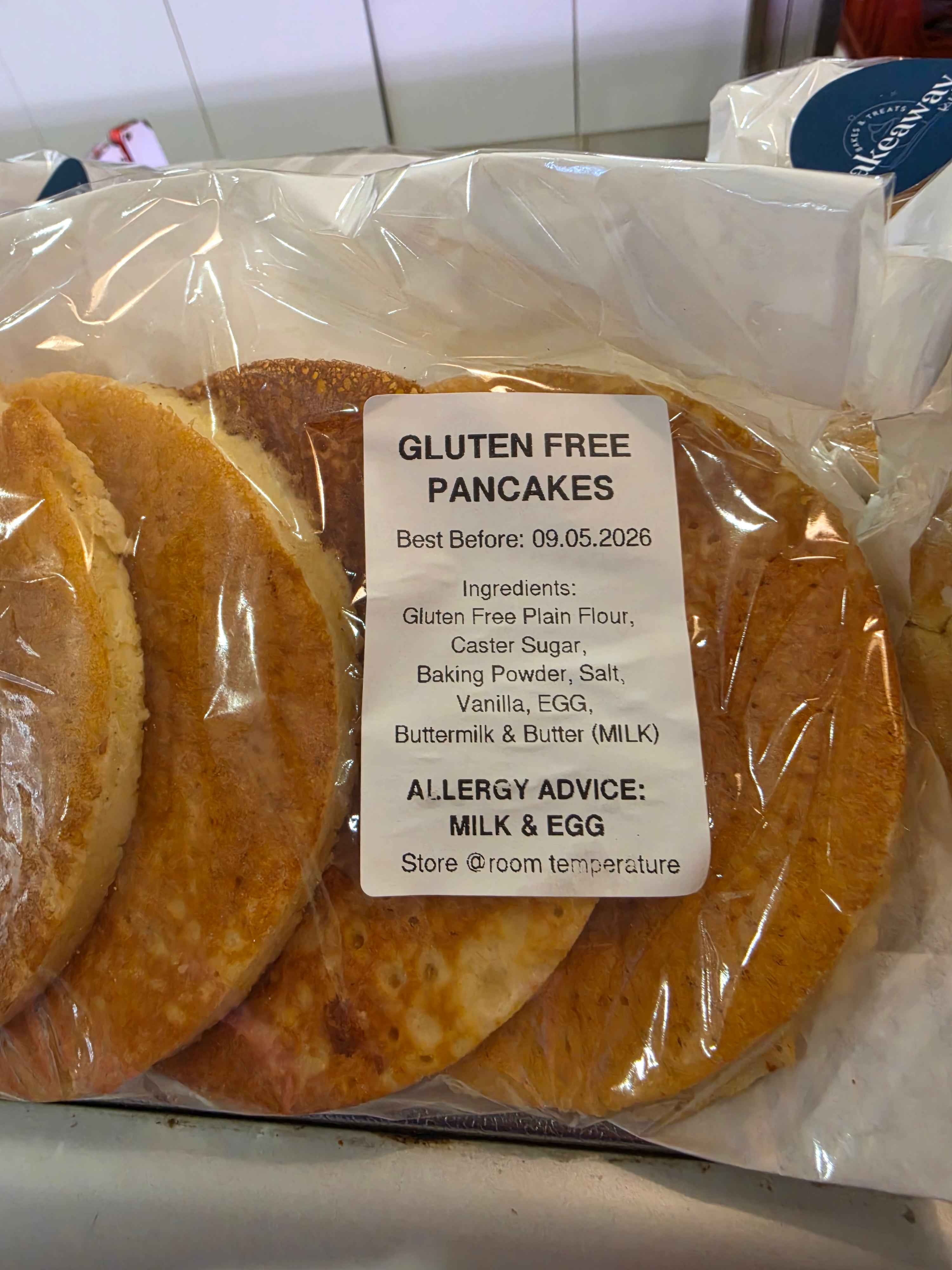 Gluten free pancake 4pk £4.99