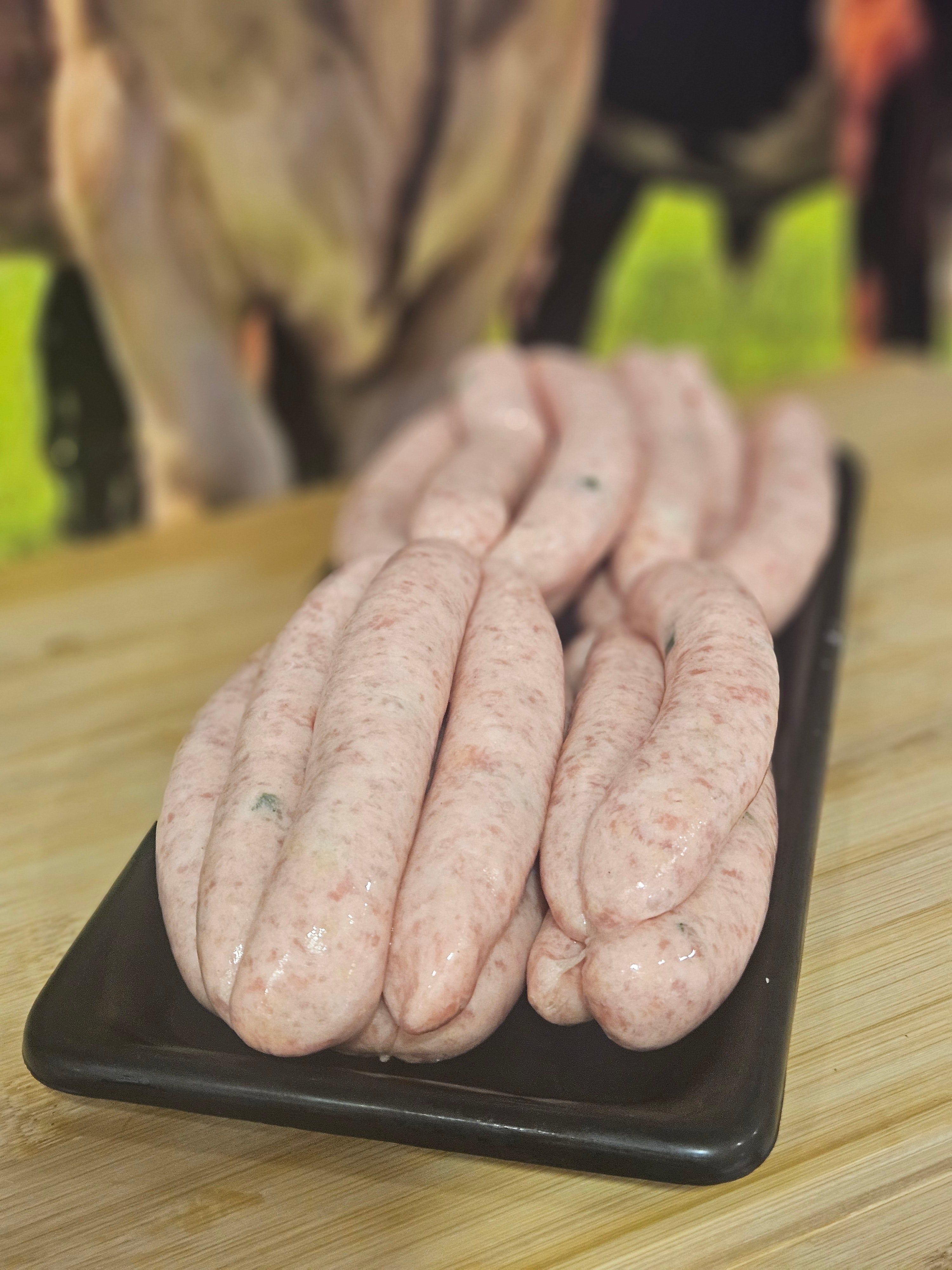 Pork & Leek Sausages gluten free £5.40 (each) 450g